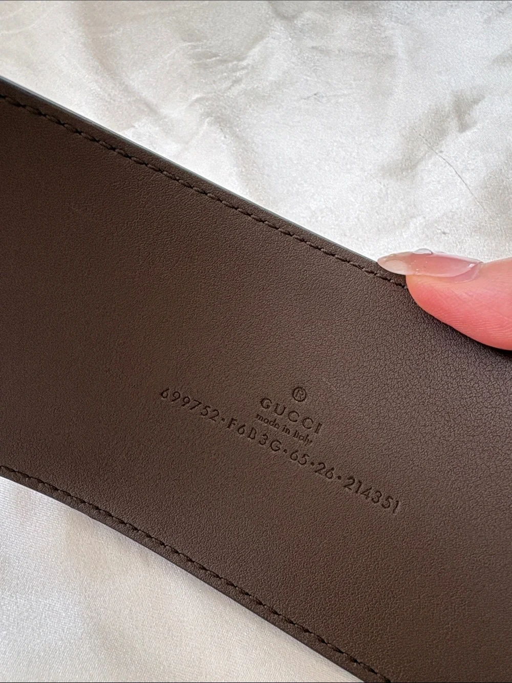 NEW Gucci Brown Canvas & Leather Belt with Gold Double G Ring Buckle